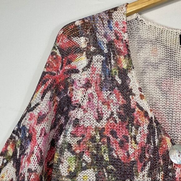 Color Works Floral Button Up Cardigan - Picture 5 of 13